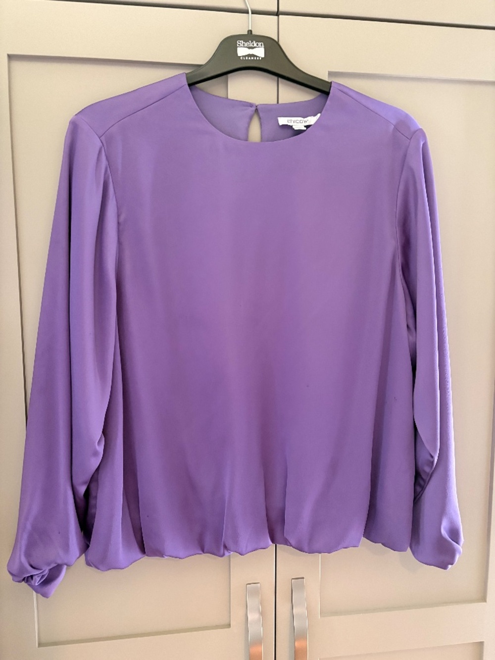 Chico's Lavender Soft/Satin Blouse (Chico's size 1.5)